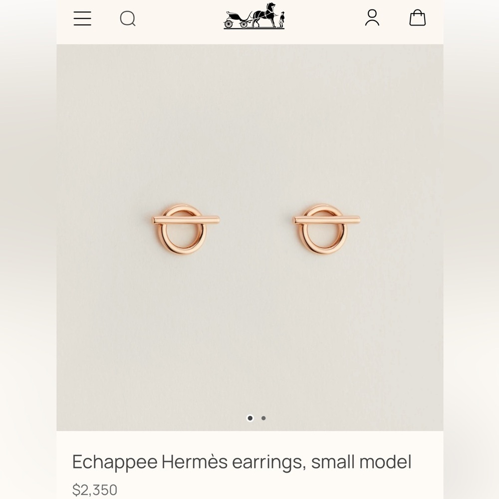 Hermès Echappee earrings, small model- FIRM PRICE